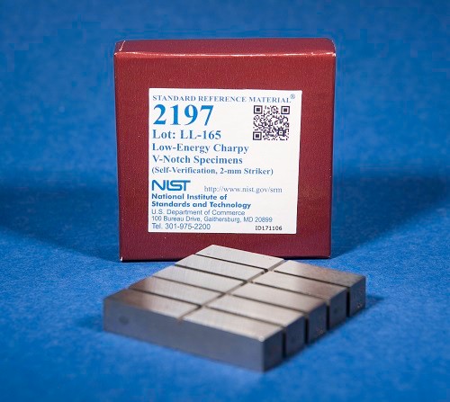 SRM 2197  低能量Charpy V-缺口樣本(自驗證，2毫米射手)